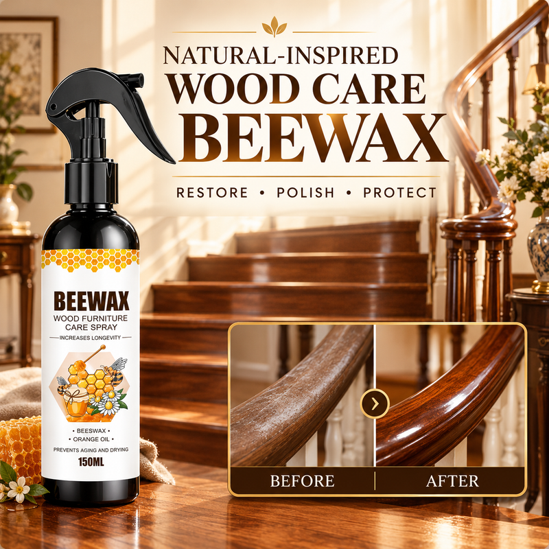 Beeswax Spray Furniture Polish, Wood Cleaner, Wood Floor Polish PACK OF 2