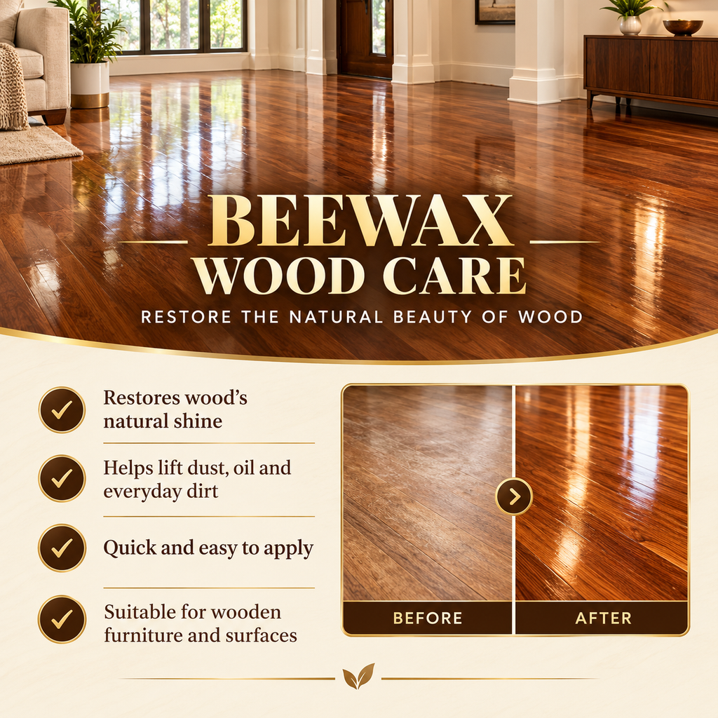 Beeswax Spray Furniture Polish, Wood Cleaner, Wood Floor Polish PACK OF 2
