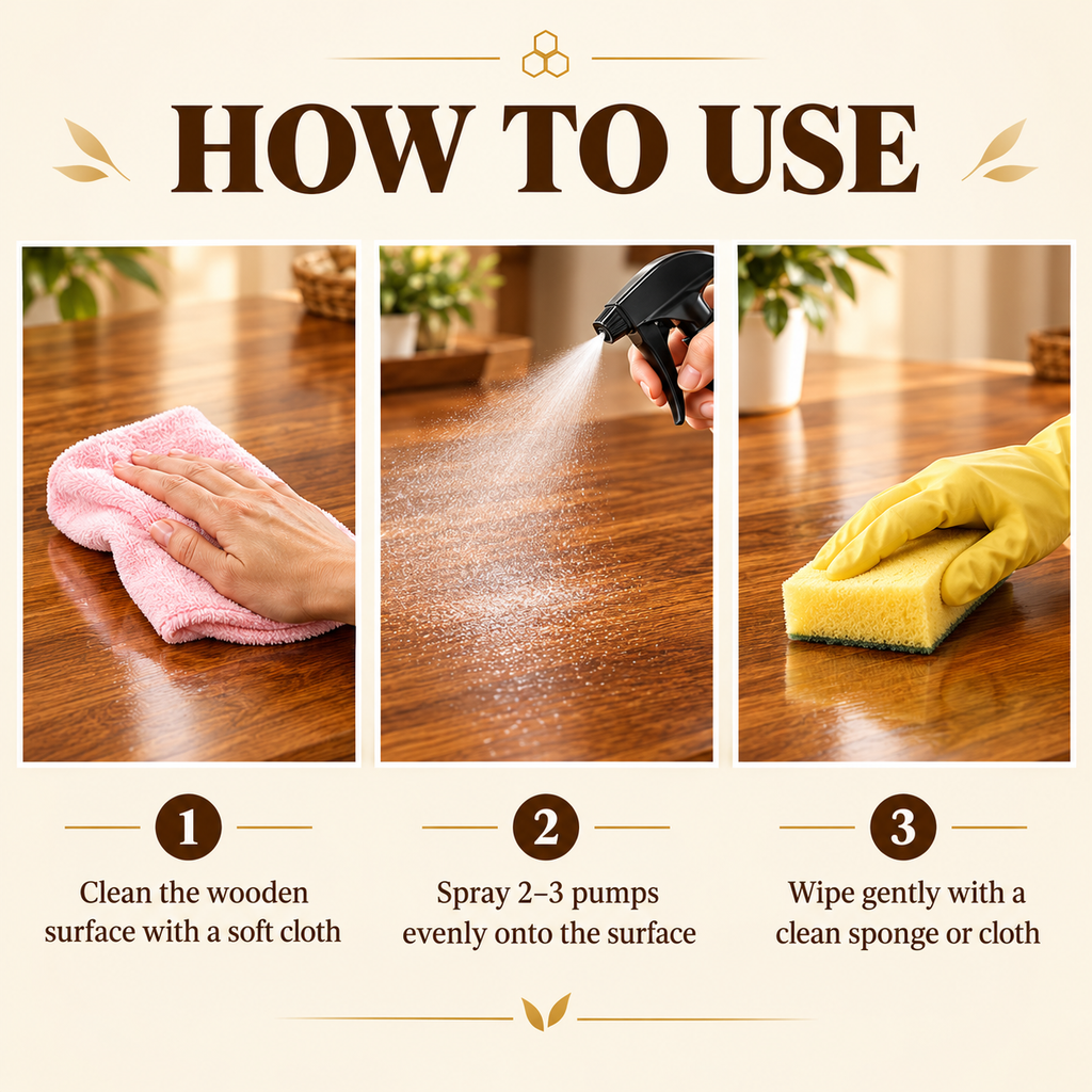Beeswax Spray Furniture Polish, Wood Cleaner, Wood Floor Polish PACK OF 2